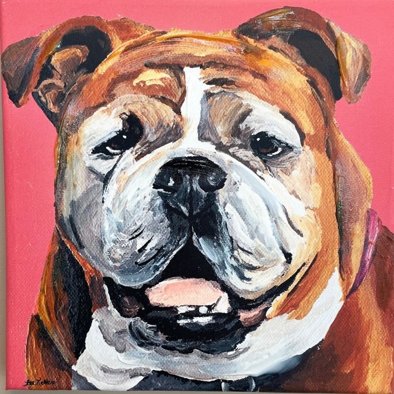 bulldog painting